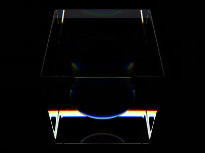 Cube-sphere blender blender3d design glass illustration infiniteloop octane octanerender