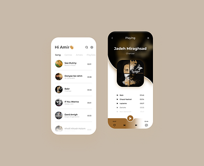 Music Player Concepts app art design graphic design icon illustration logo minimal ui ux