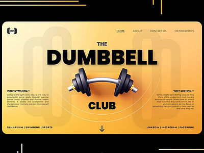 Dumbbell UI/UX 36 days of type 3d 3d animation 3d art 3d artist 3dsmax art artwork branding color flat illustration