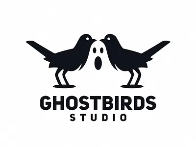 Ghostbirds 2d art bird bird logo birds dmitry krino ghost horror