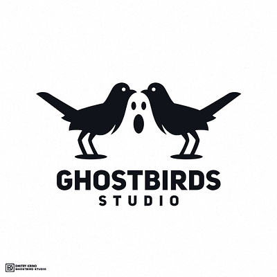 Ghostbirds 2d art bird bird logo birds dmitry krino ghost horror