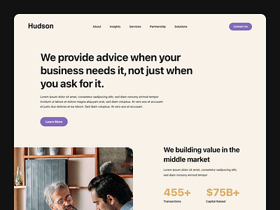 Business Landing Page concept design indonesia landingpage ui design web design