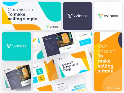 Vviness Branding brand brandbook brandguide branding clean logo geometric logo graphic design layout logo logo design logo v mockup modern logo orange simple logo style guide v logo wine logo