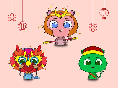 Oriental Cryptohammies blockchain cryptocollectibles illustration oriental pets