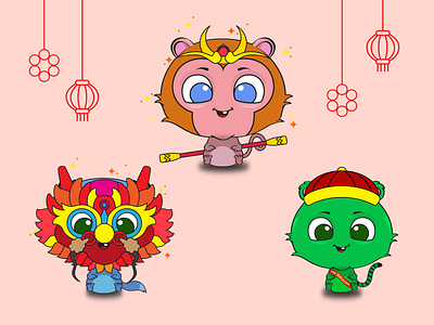 Oriental Cryptohammies blockchain cryptocollectibles illustration oriental pets
