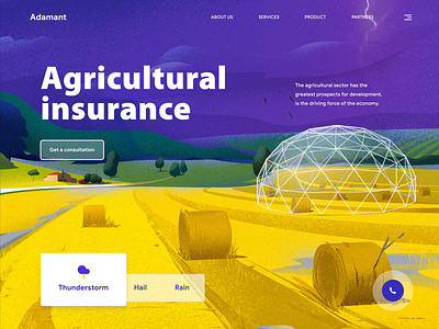 Adamant - Web Design for Agricultural insurance agricultural agriculture agriculture business consulting animation colors illustration illustration art illustrator motion motion design thunder ui design web design website