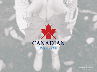 Canadian Ice House | Logo & Visual Identity artwork branding canada canada logo canadian creative graphic deisgn house logo icehouse icon illustration lettermark logo logo design logodaily maple leaf maple logo restaurant restaurant logo vector