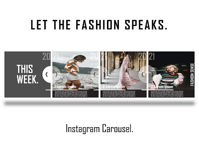 Instagram Carousel - Fahion Theme - Template design instagram post poster design template top3