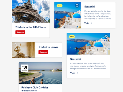 Cards call to action card design system travel ui design