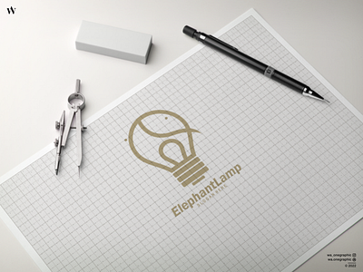 ElephantLamp logo design app branding design elephant elephantlamp icon illustration lamp logo typography ui ux vector