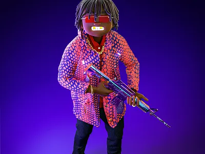 KobaLad Cyberpunk 3d 3d art character design design art designer