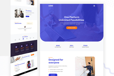 Web Platform Landing Page UI Design Concept agency landing page branding landing page design ui web web landing page web platform webdesign website website concept website design