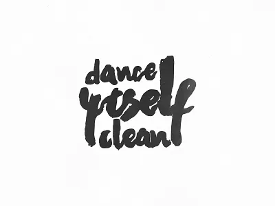 dance yrself clean handlettering lcd soundsystem music typography