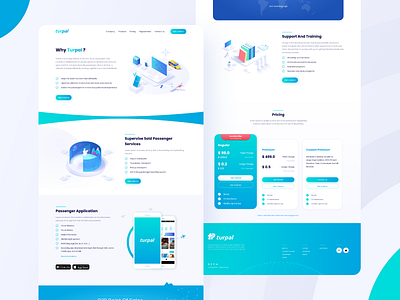 Turpal Landing Page Design blue clean ui home page homepage index landing landing design landingpage modern design modernui whiteui