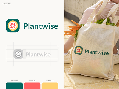 Plantwise Mobile App Logotype app brand identity branding food app health healthcare ios logo logotype mobile