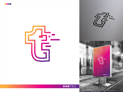 OneTec - An unsold logo for a Modern Technology Company. app icon best logo best logo designer branding clean concept lettering lettermark logo logo design logo designer logo inspirations logos logotipo logotype minimal modern simple technology vector