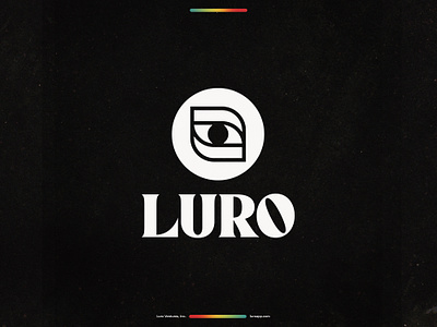 Luro design systems gradient icon illustration letterion logo mark web design
