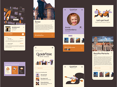 UI design - city guide: Gdansk with locals app branding design flat icon illustration logo typography ui ui design