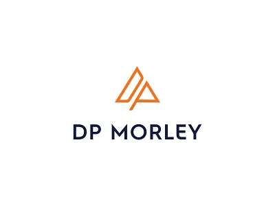 Orange Triangle Logo Design business card design logo logo design logo inspiration logo type logomaker monogram logo navy blue orange triangle logo