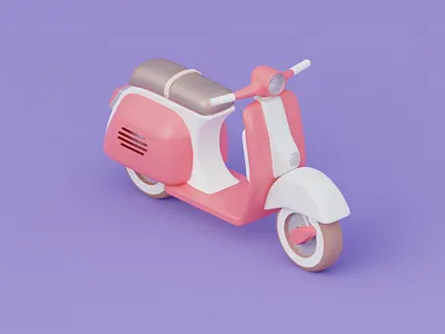 Scooter 3d 3d art blender blender3d blendercycles cinema4d design illustration isometric lambretta octane octanerender scooter