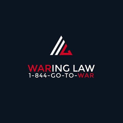 Waring Law branding ecommerce fiverr fiverr.com fiverrgigs flat graphic design logo designer minimalist modern