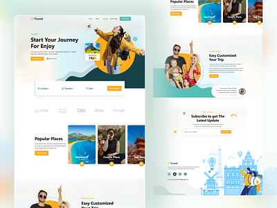 Travel Landing Page Exploration agency creativepeoples development agency mobile tourism tourist travel agency travel agent travel app travel web travel website traveling traveller travelling ui uiux web design web design agency web ui