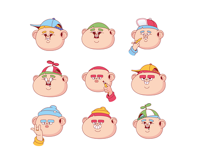 The illustrators' gang 2d character adobe illustrator boy illustration cartoon character character design funny character illustration