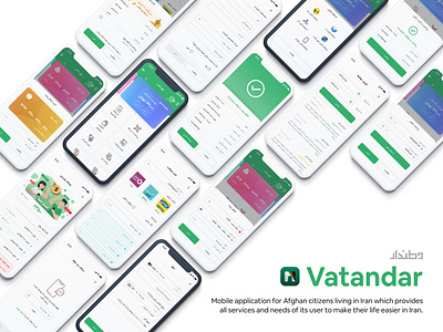 Vatandar Super App Design afghanistan android app applicaiton banking credit card financial fintech ios iran light mobile mobile app mobile app design mobile design mobile ui