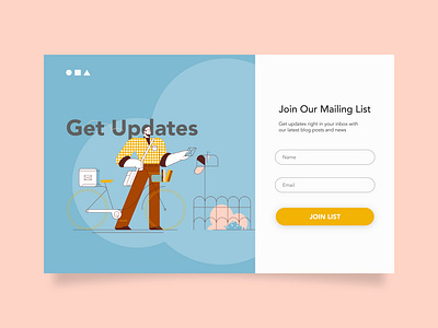 Newsletter Sign Up Concept adobe xd dailyui design float monk illustration minimal newsletter sign up ui ui design ux uxui