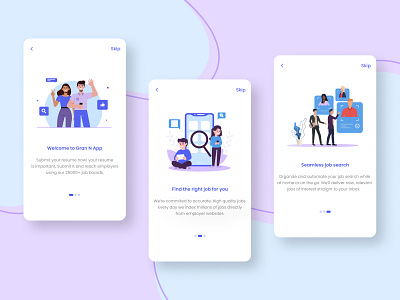 Splash Screen - App Design app design artwork figma illustraion job search splash screen uiux welcome shot