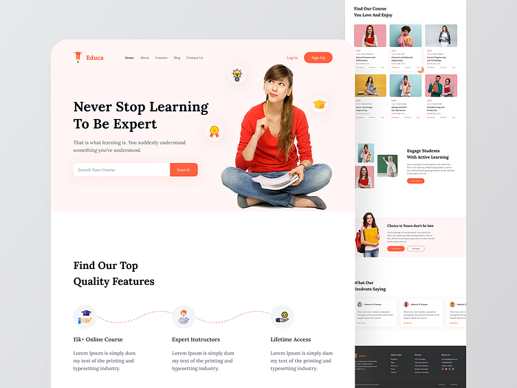 Online Learning Website - UX/UI Design by Rezwan Ahmed Badhon👑 on Dribbble