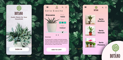 App UI for exotic plant delivery app app ui application application design branding design interaction design interactions interactive design logo typography ui ui design uidesign uiux ux