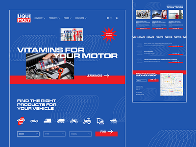 LIQUI MOLY website concept brutal brutalism brutalist design minimal typography web website