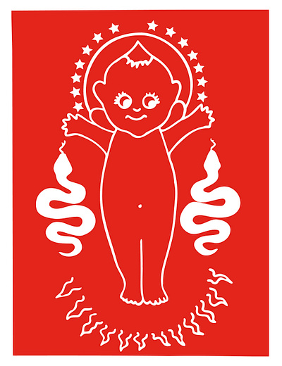 Kewpie Cult adobe illustrator cartoon commission design gouache illustration kewpie mascot painting