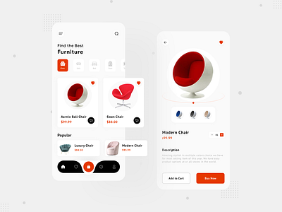 Furniture mobile app android android app android design app chair app chair mobile app design e commerce e commerce mobile app ecommerce funiture shop furniture furniture app furniture design furniture mobile app furniture store online shop typography ui ux