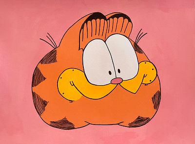 Garfield #2 adobe illustrator cartoon commission design garfield gouache illustration painting paws inc sorry jon