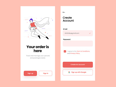 Delivery Tracking app app design delivery app dribbble illustration ios app design minimal responsive design ui uidesign