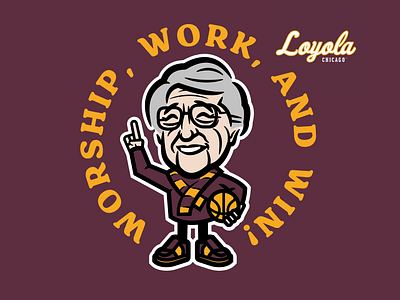 Sister Jean Illustration basketball chicago design illustration logo loyola march madness sports tournament