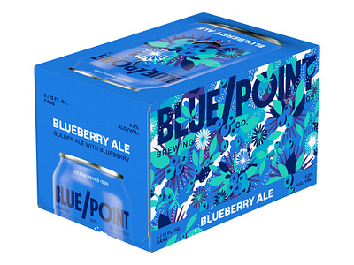 Blue Point Blueberry Ale beer blueberry brewery collage craft brewery craftbeer fruit fruit illustration fruits graphic design illustration packaging packaging design paper art patterns sixpack vector