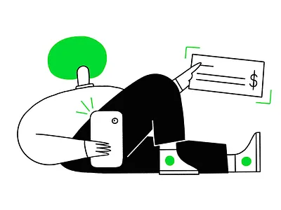 mobile check deposit app bank cash app check deposit finance illustration mobile