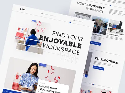 🖥 pjok • Find Workspaces Website design desk setup find landing page landing page design minimal mockup office productivity search startup ui ux web design website website design workspace workspace finder wroskpaces