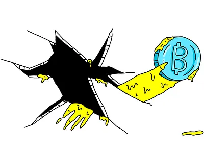 slime guy finds one whole bitcoin app bitcoin cash app crypto drawing illustration money slimeguy