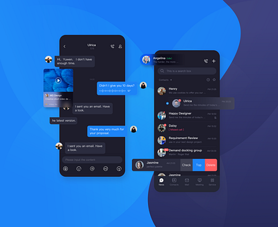 Smart mobile office platform app design typography ui ux