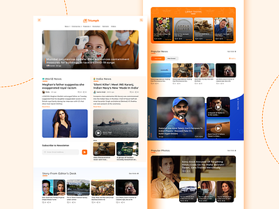 News Website best design landing page mobile ui news newspaper newswebsite uidesign website