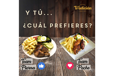 Versus - Tradición Restaurant facebook post food illustrator photoshop promo vector