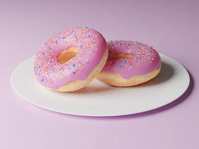 everyone starts with the donut 3d 3d art blender blender3d design donut doughnut illustration ui
