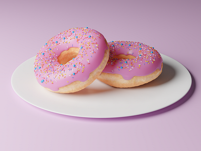 everyone starts with the donut 3d 3d art blender blender3d design donut doughnut illustration ui