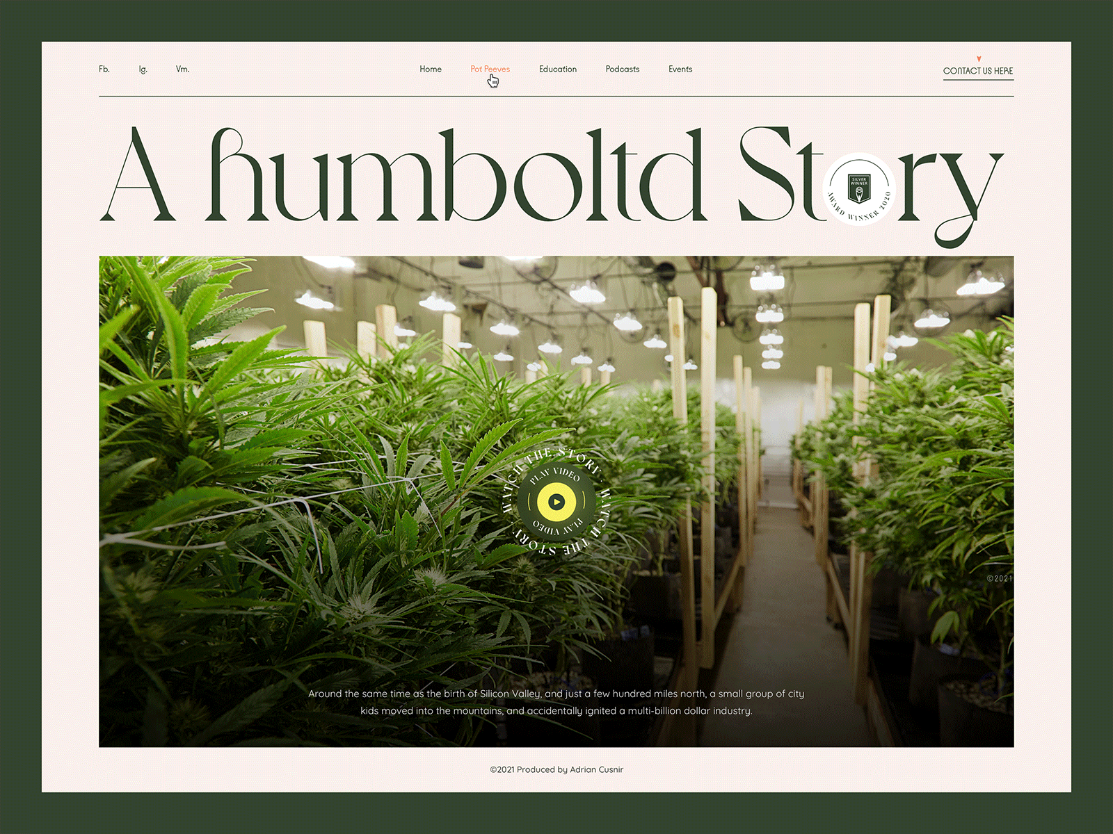 A Humboldt Story art direction branding flat minimal typography ui ux visual design website