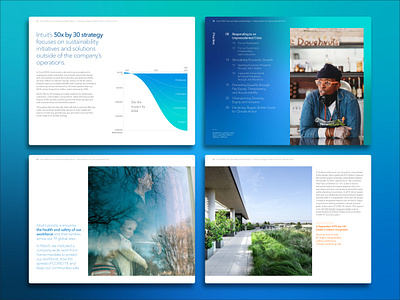 Intuit 2020 Corporate Responsibility Report Design annual report branding design visual design