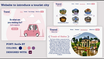 Travel landing page design landing page travel ui webdesign website